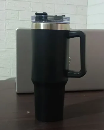 40 oz Stainless Steel Insulated Tumbler 1200Ml with Lid & Straw black