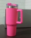 40 oz Stainless Steel Insulated Tumbler 1200Ml with Lid & Straw hotpink