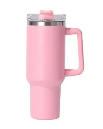 40 oz Stainless Steel Insulated Tumbler 1200Ml with Lid & Straw pink